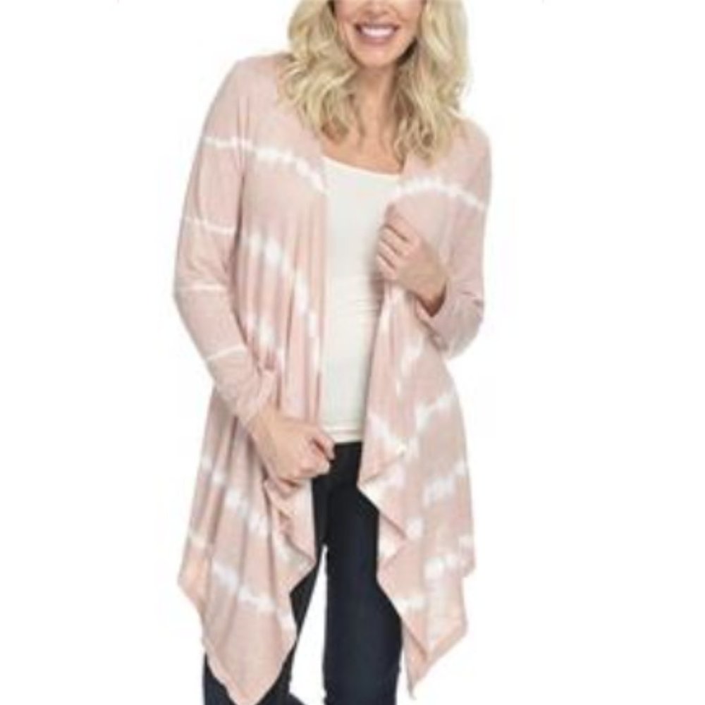 One World Hacci Slub Knit Tie Dye Cardigan L